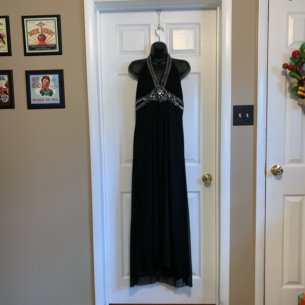 Torrid Halter Beaded & Sequin Halter Evening Gown